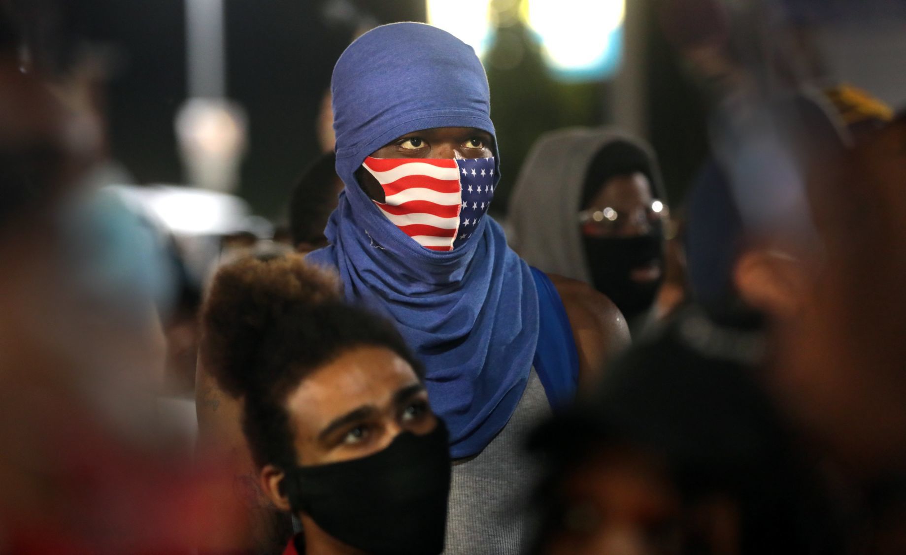Protest returns to Ferguson to mark George Floyd death